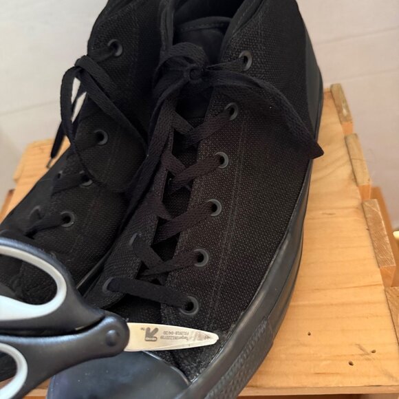 Converse Size 13 Black Chuck Taylor All Star Syde Street Mid Top Sneakers Shoes - Picture 5 of 16